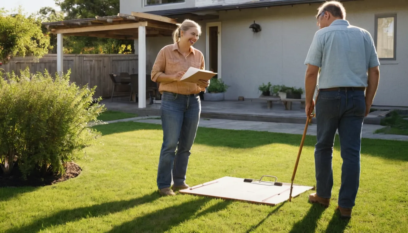 A homeowner talking with a local concrete provider in the Godfrey area